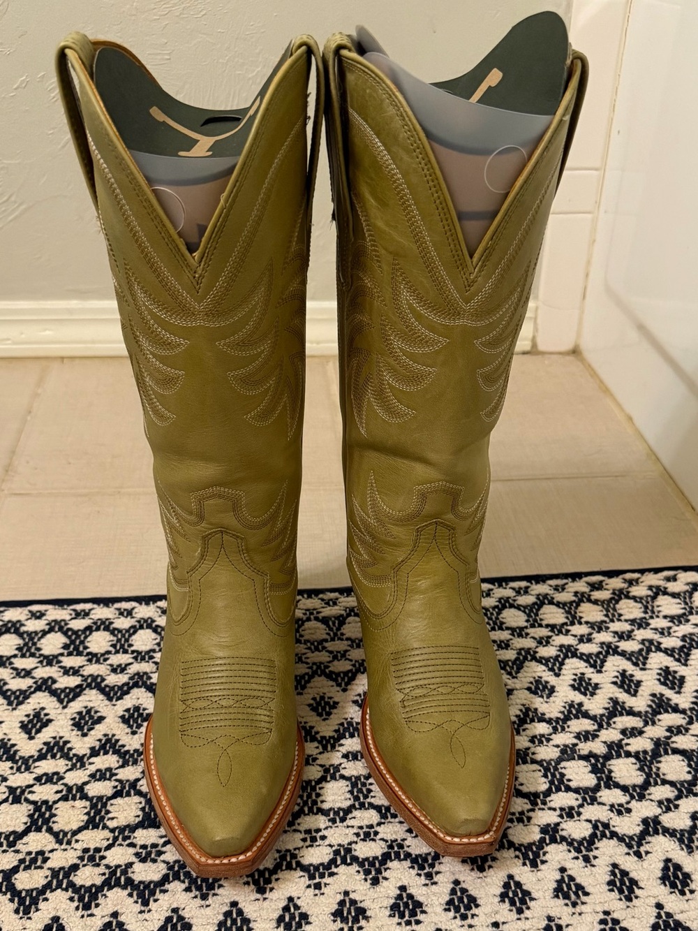 Tecovas Annie Sage Green Women's Western Boots 6.5B